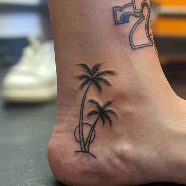 palm tree tattoo